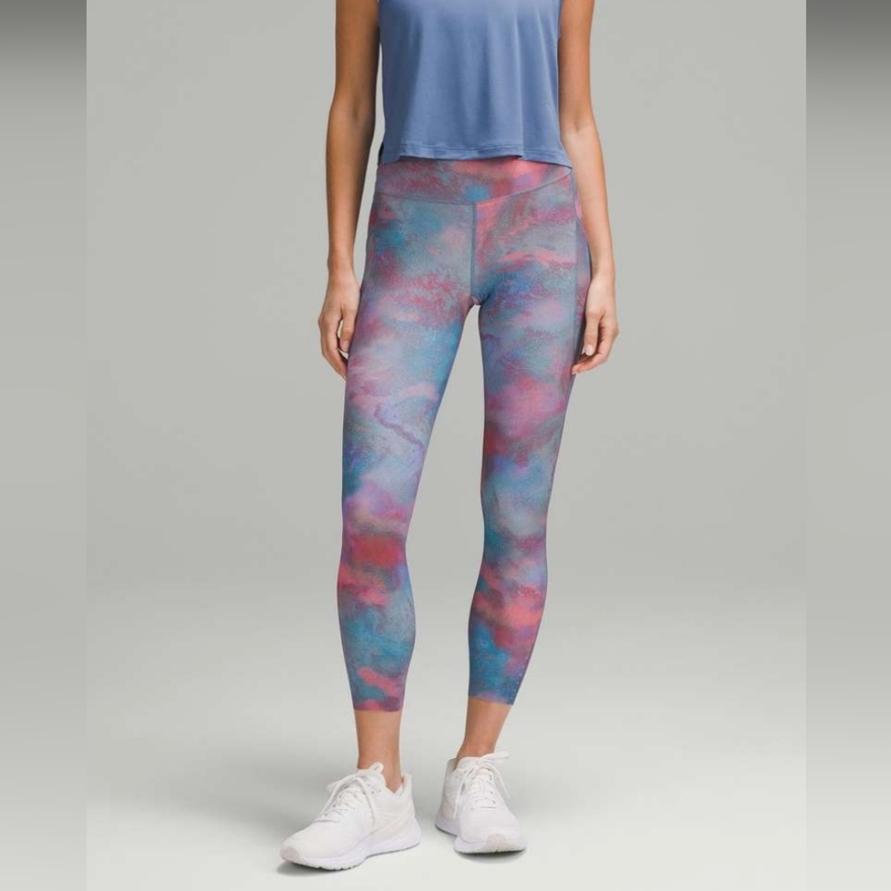 Lululemon Fast&Free Leggings, Hazy Afterglow Multicolor, Size 12